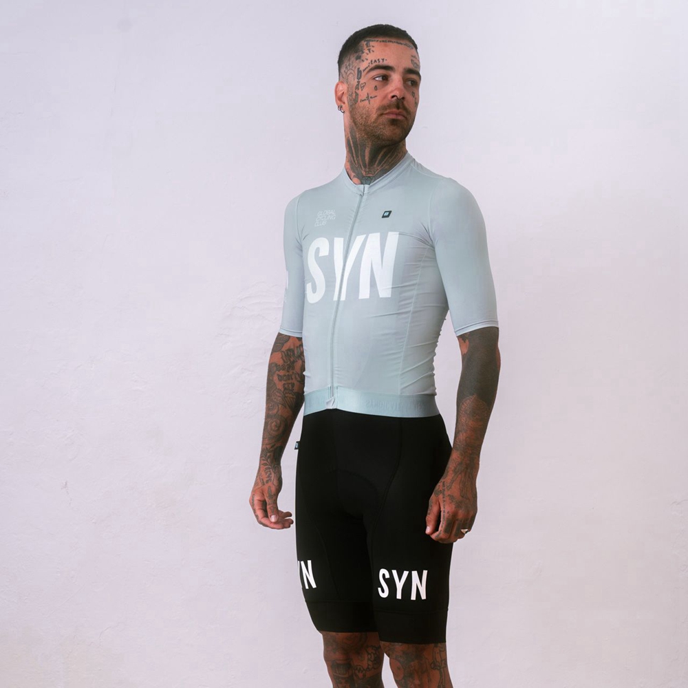 Silver gray short sleeved cycl - огляд і ціна Cycling Bib Shorts