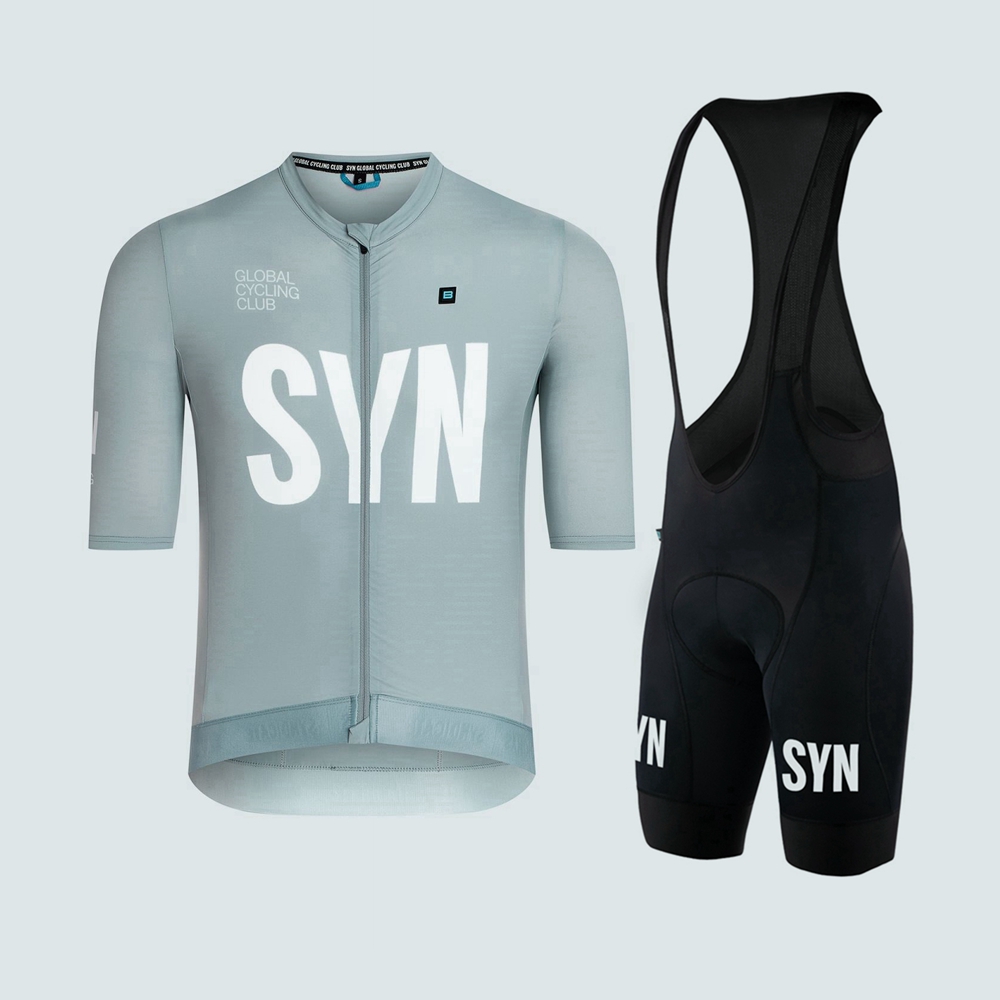 Silver gray short sleeved cycl - огляд і ціна Cycling Bib Shorts